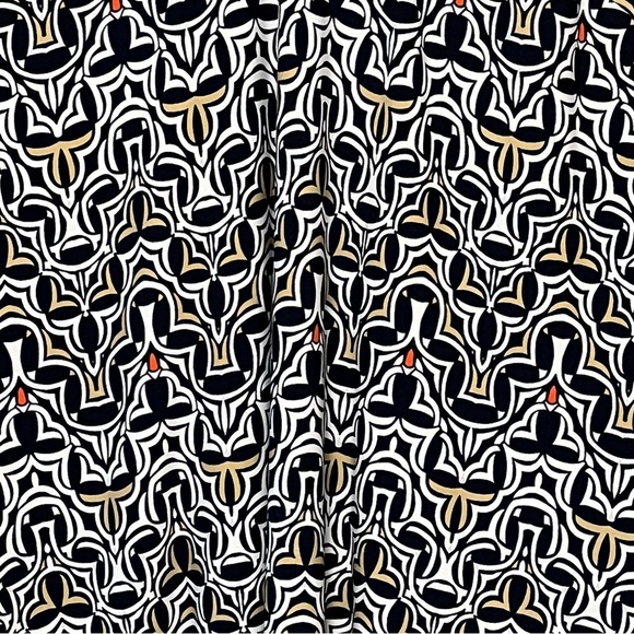 LAUNDRY by SHELLI SEGAL Aztec Shift Dress‎ Size L Mandarin Red Multi Liquid Knit - Picture 7 of 16